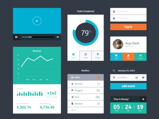Flat Ui Kit (Psd) Flat Ui Kit (Psd)