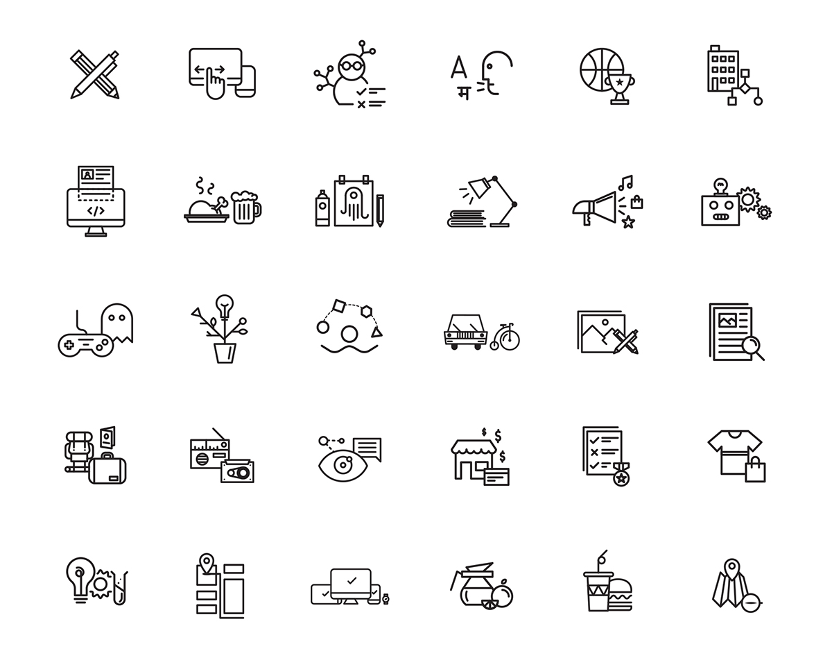 multi-purpose line icons