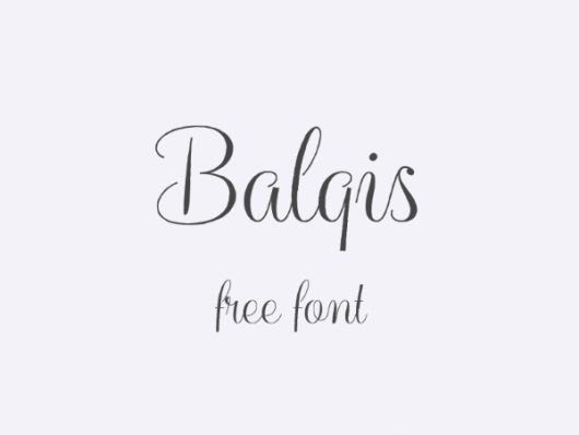 Balqis Script free Font