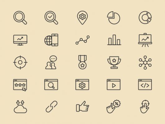 Free Line Seo Icons (Vector) Free Line Seo Icons (Vector)