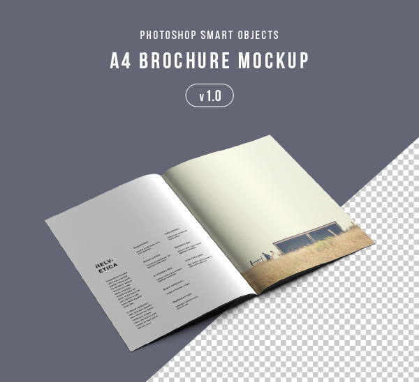 A4 Brochure Mockup Psd