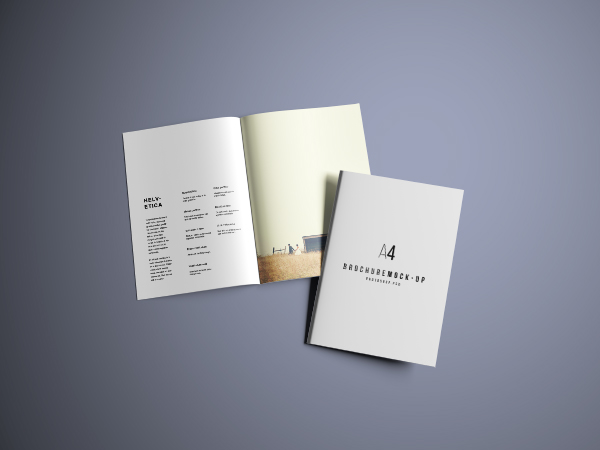 Download Free A4 Brochure Mockup Psd Yellowimages Mockups