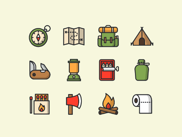 camping icons