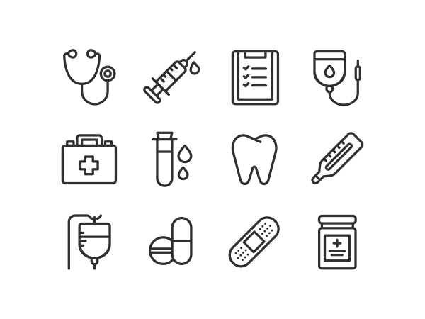 medical icons vector