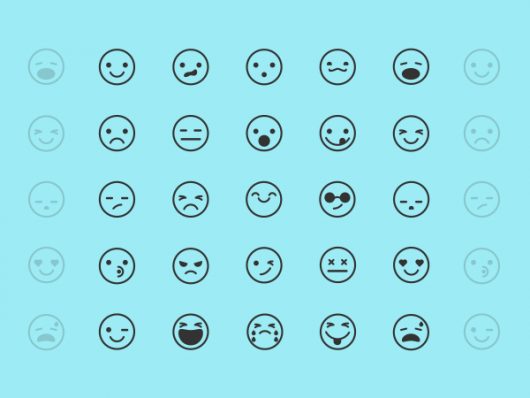 Free Emoticon Icons ( Vector / Illustrator )