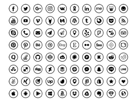 Sketch Social Media Icons Sketch Social Media Icons