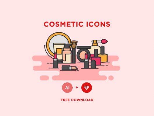 Cosmetic Icons for Illustrator and Sketch