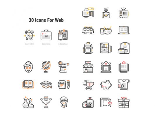 30 Line Icons for Web Design 30 Line Icons for Web Design