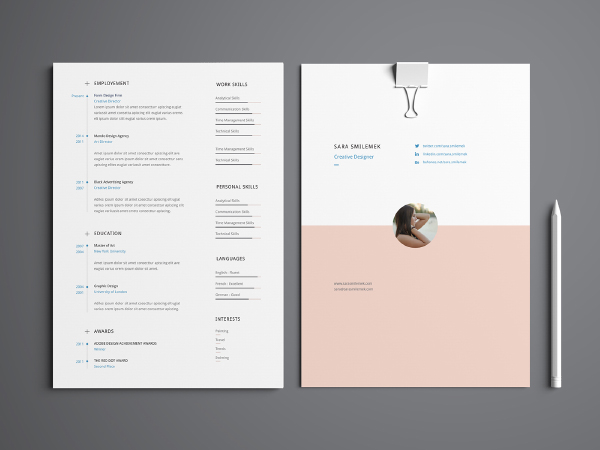 Minimal Multi Page Resume Template