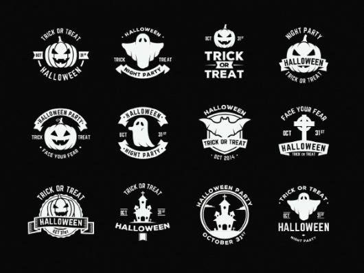 Free Halloween Vector Badges Download