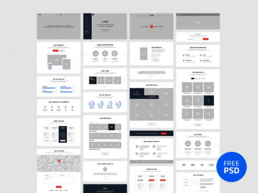Website Wireframe Psd Kit Download Website Wireframe Psd Kit Download