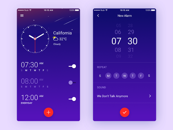 clock ui widget app