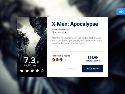 Free Psd Booking App Widget Free Psd Booking App Widget