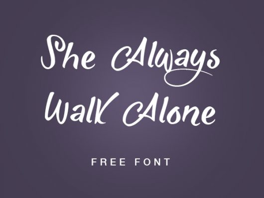She Always Walk Alone Font She Always Walk Alone Font