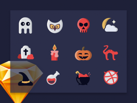Halloween Icons Using Sketch Halloween Icons Using Sketch