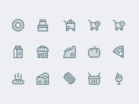 Supermarket Icons Free Psd