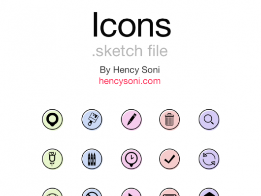 Rounded Sketch Icons