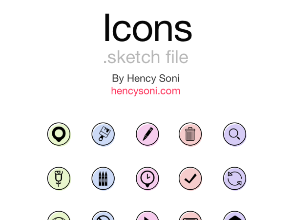 colored rounded icons