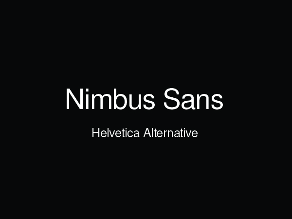 nimbus sans free font