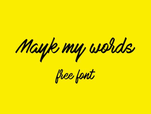 Make my Words Free Font