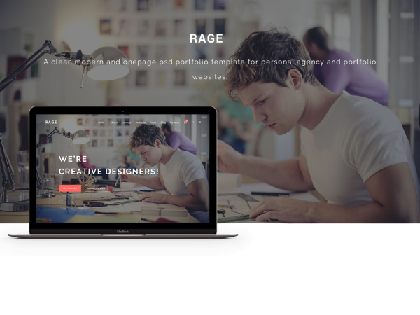 RAGE Free Website Template