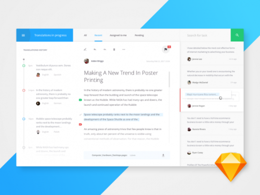 Sketch Free Dashboard Ui Psd – Translate