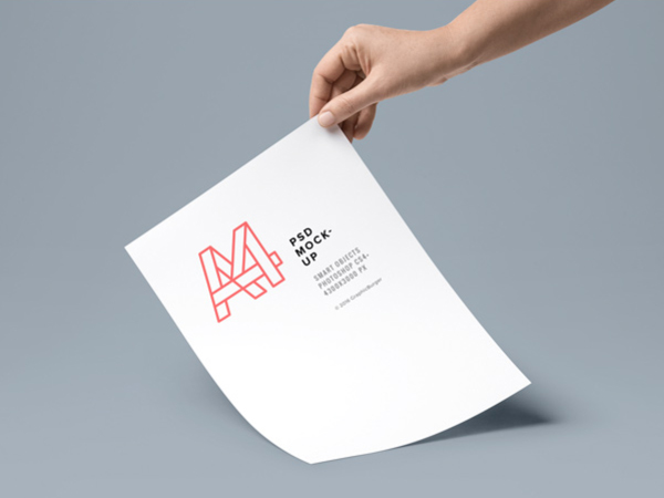 A4 paper mockup