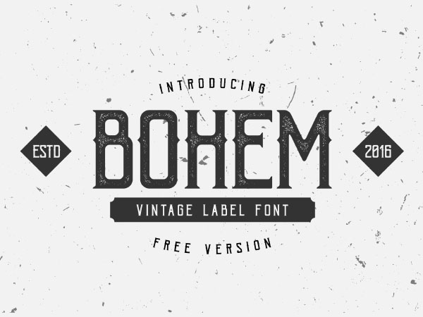 Bohem vintage label font