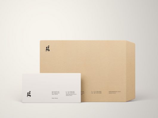 Front view of different sized Envelope Mockup