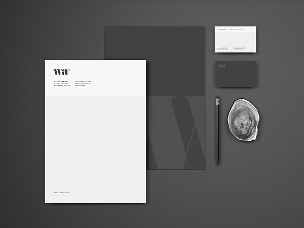 Simple White Office Supplies Mockup
