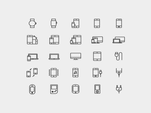 Device Vector Line Icons