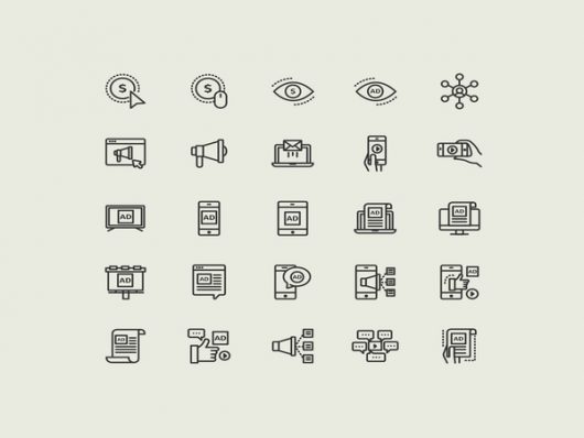 25 Digital Marketing Line Icons