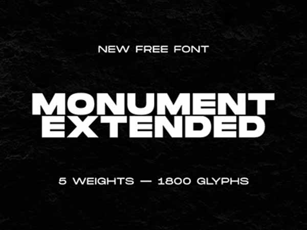 Monument extended font