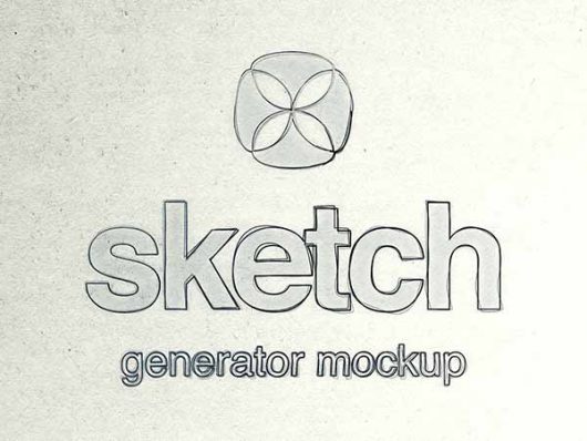 PSD Sketch Effect Mockup PSD Sketch Effect Mockup