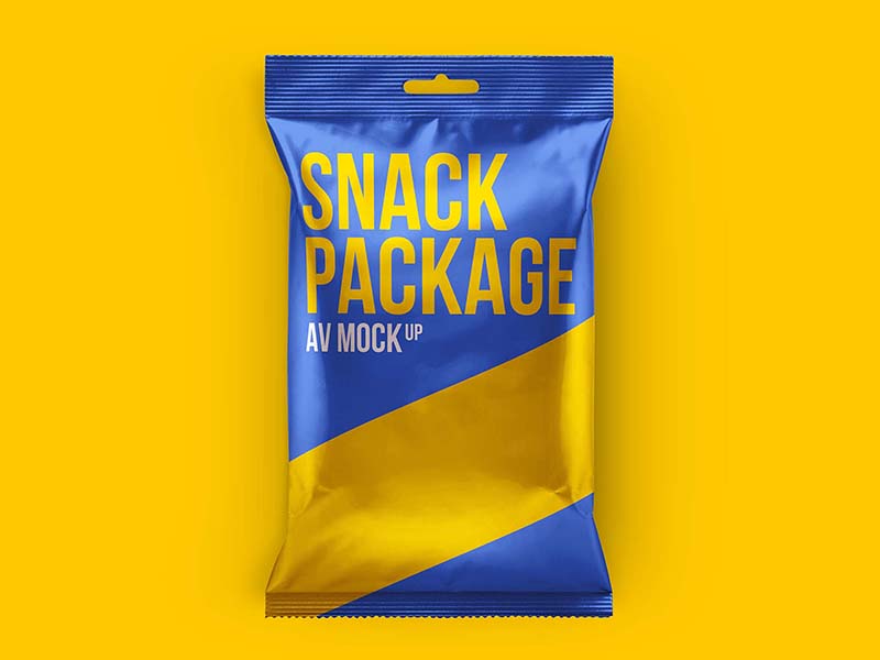 Snack Package Mockup Free PSD