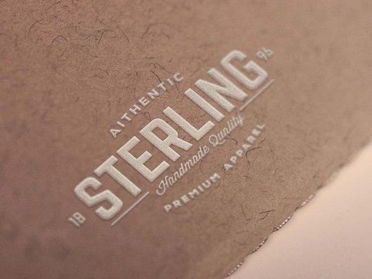 White Printed Embossed Logo Mockup White Printed Embossed Logo Mockup