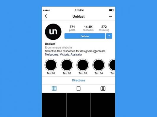 Instagram Profile Page Mockup PSD Instagram Profile Page Mockup PSD