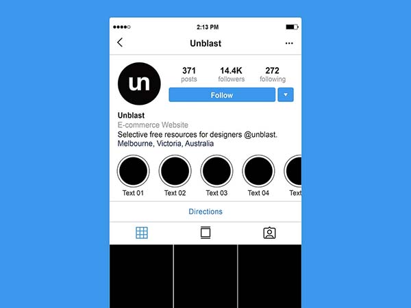 Instagram Profile Page Mockup