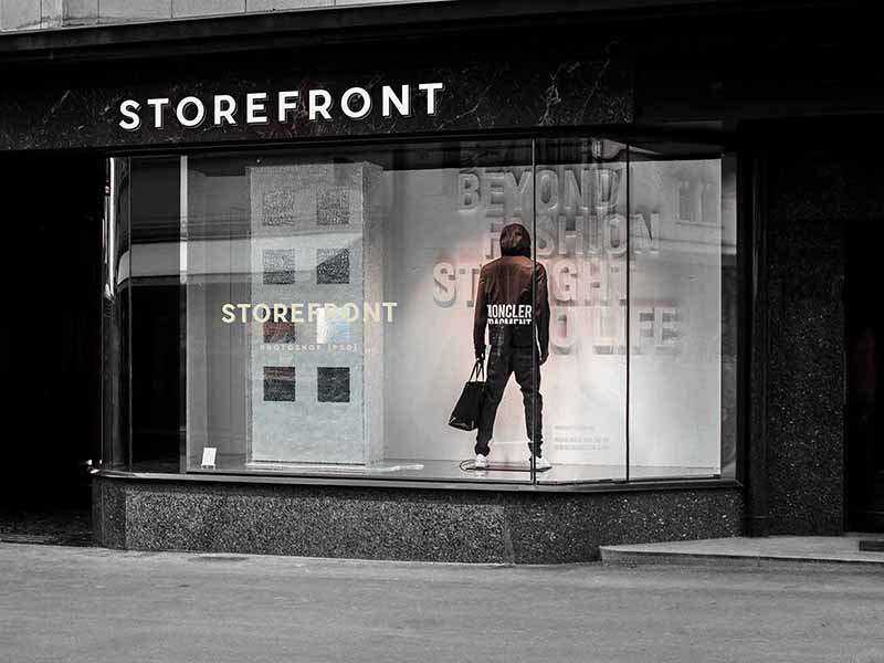 Free Fashion Storefront Mockup