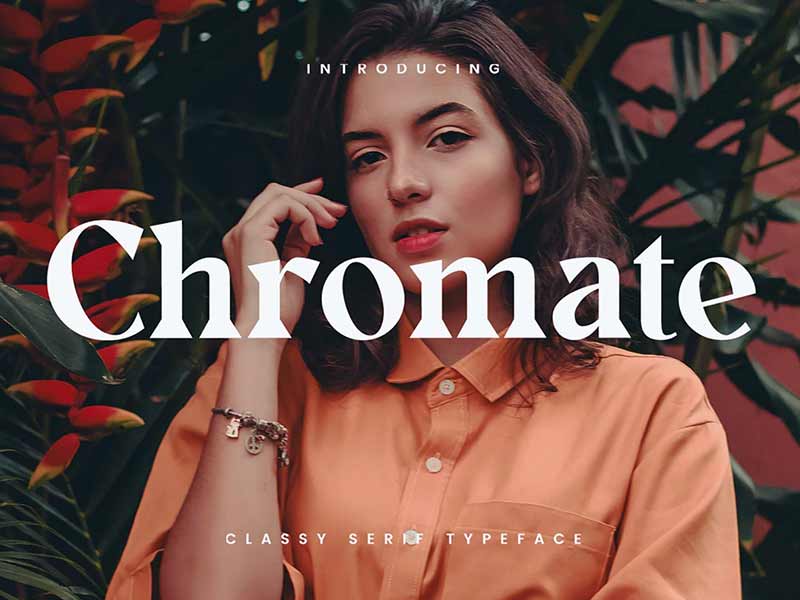 Chromate free typeface