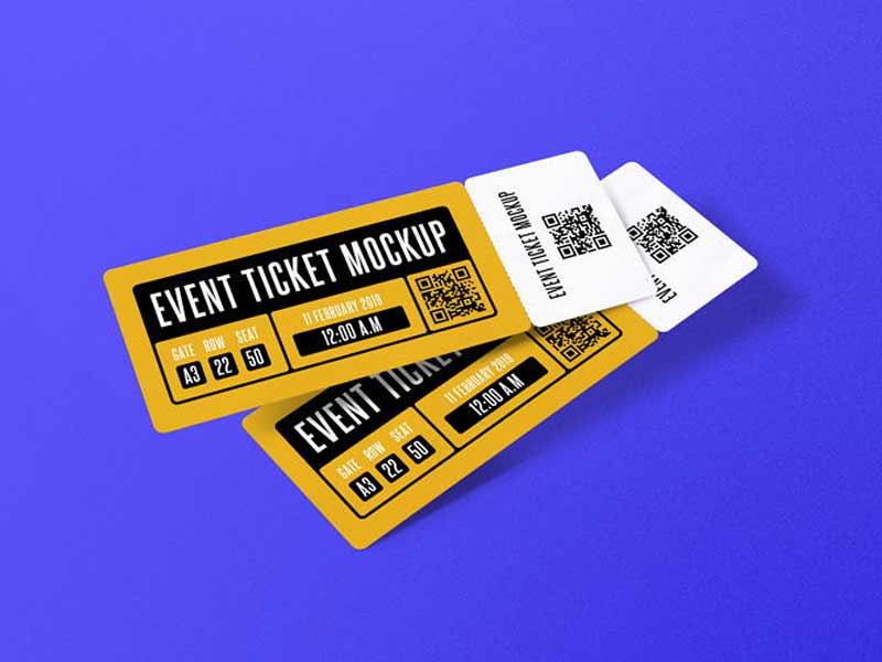 event ticket mockup