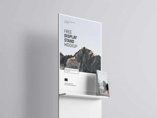 Poster Display Stand Mockup