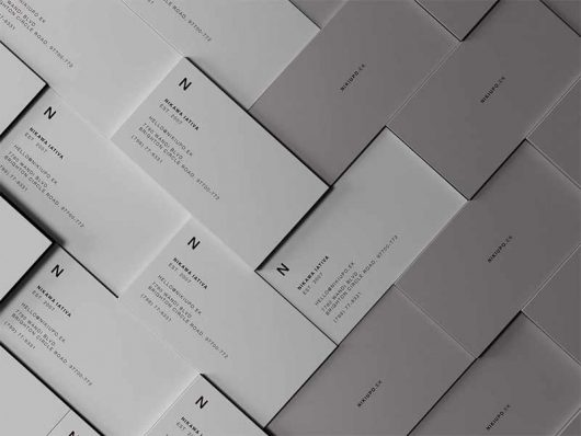 Stacked Business Cards Mockup