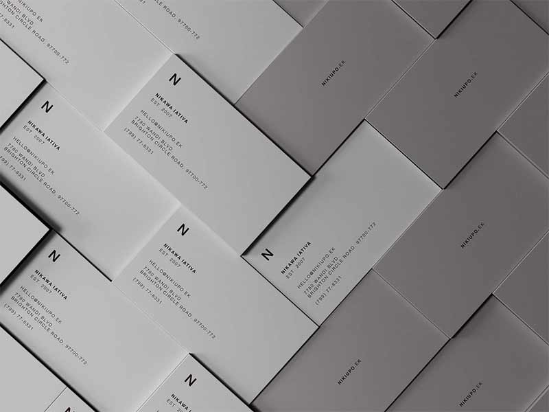 free stacked business cards mockup