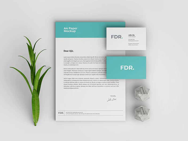 free stationery mockup