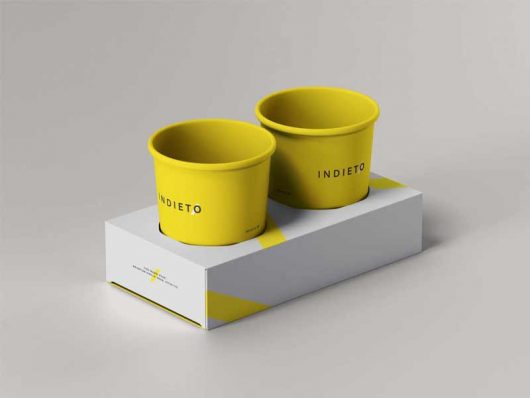 Paper Cup Holder Mockup