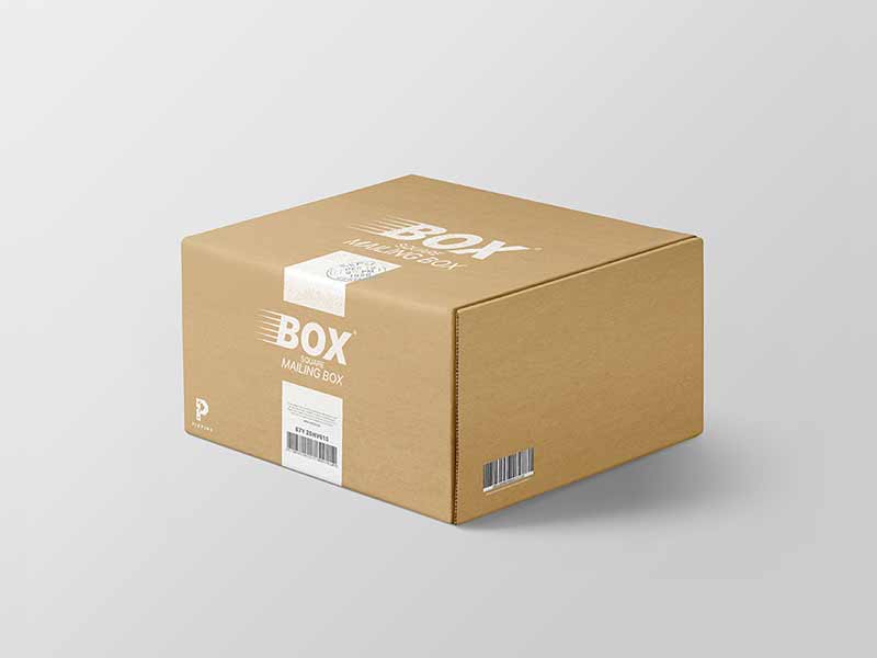 free mailing box mockup