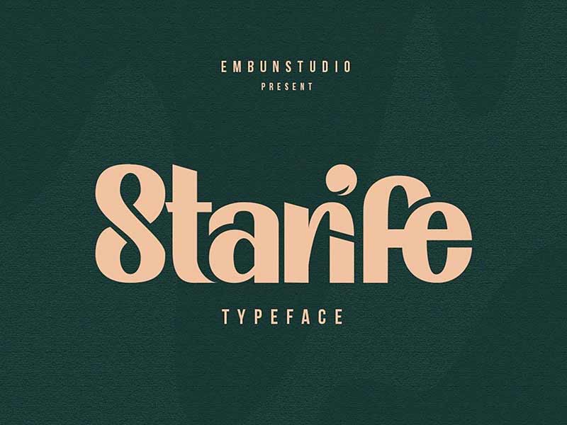 starife free display font download