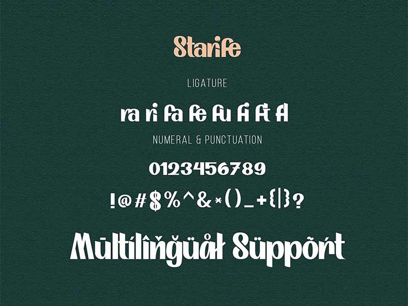 starife free display font download