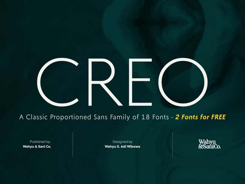 creo sans serif free font